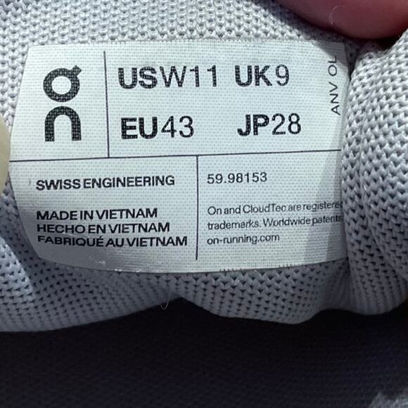 On Cloud 5 Women's Shell White 59.98153 Size 11 Good Used Condition - Picture 10 of 10